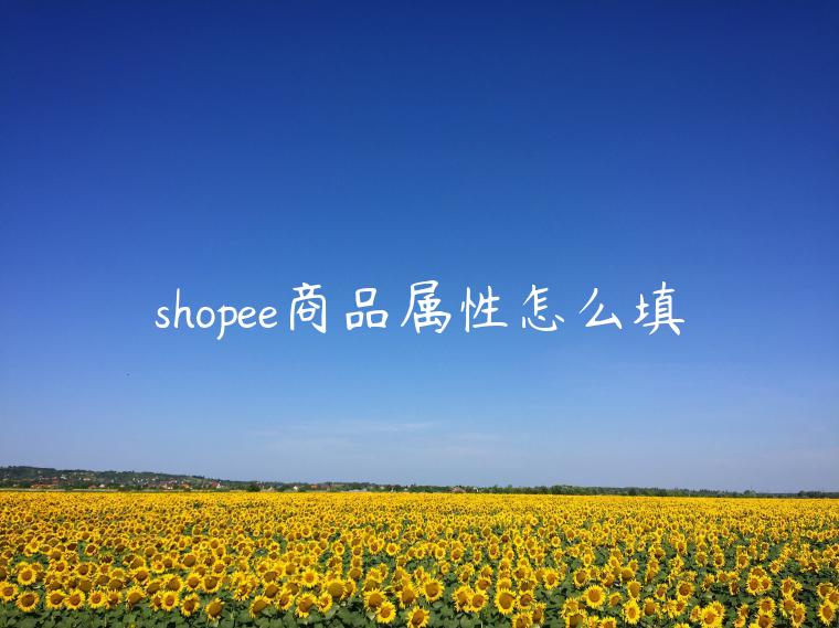 shopee商品屬性怎么填